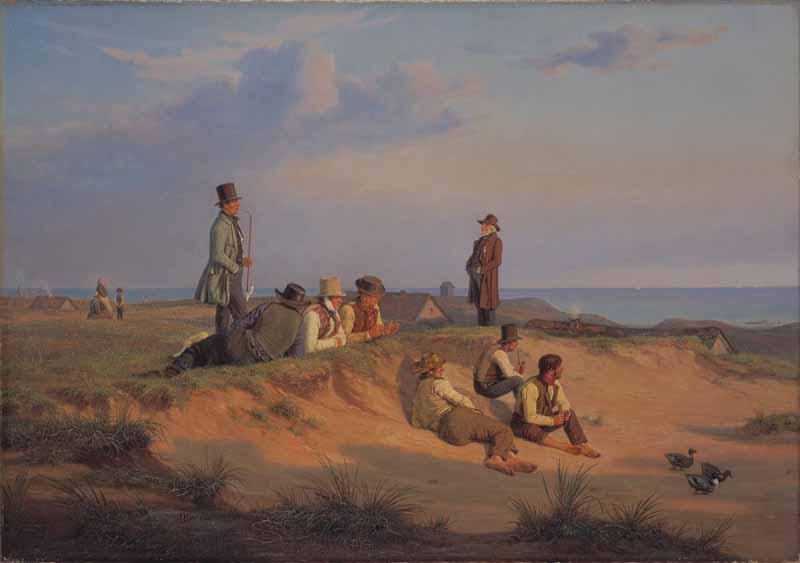 martinus rorbye Men of Skagen a summer evening in fair wheather oil painting image
